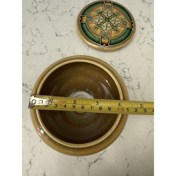 One Acre Ceramics Handmade Pottery Missionary Style Covered Trinket Jar - Picture 9 of 10